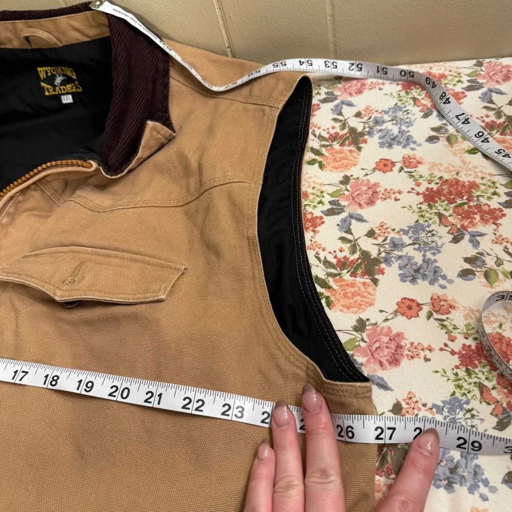 Wyoming Traders Cody Concealed Carry Canvas Vest XXL Tan Outdoor Corduroy Collar